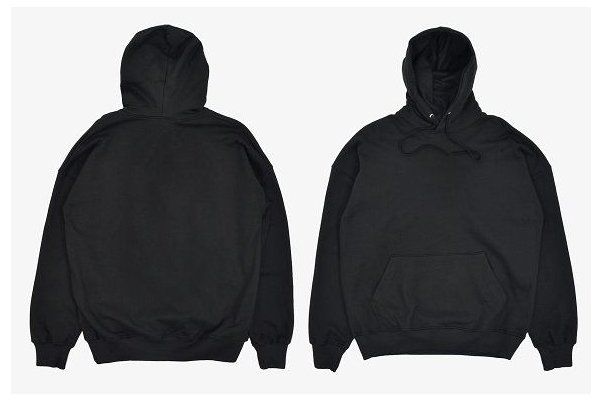 Detail Blank Hoodie Template Black Nomer 2