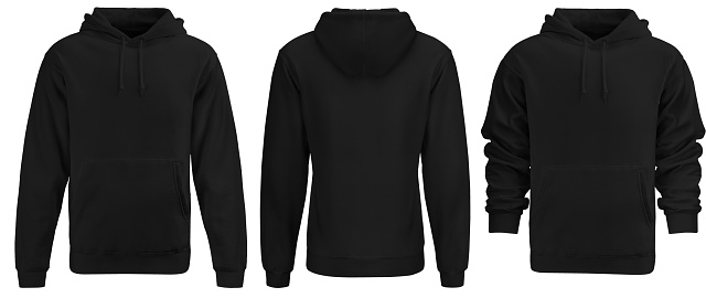 Detail Blank Hoodie Template Black Nomer 10