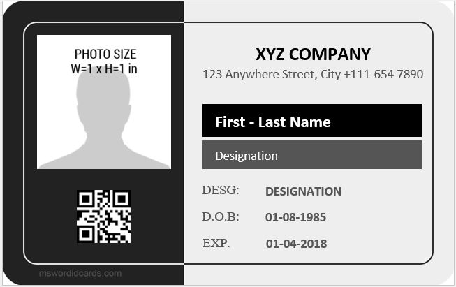 Detail Blank Id Card Template Nomer 47