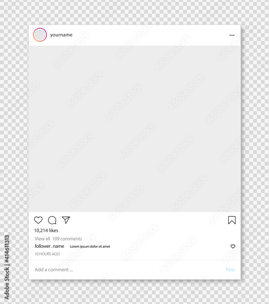 Detail Blank Instagram Post Template Nomer 2