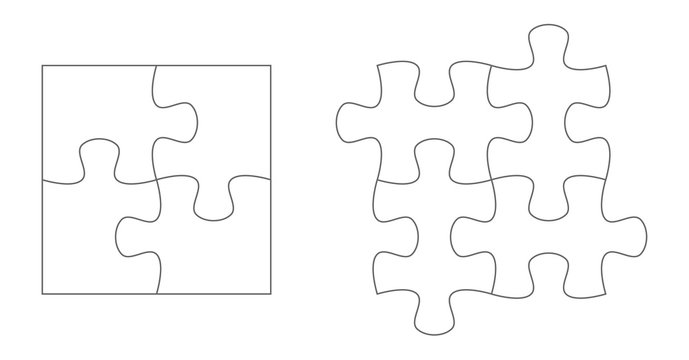 Blank Jigsaw Puzzle Template - KibrisPDR