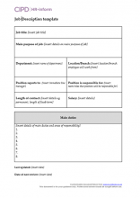 Detail Blank Job Description Template Nomer 19