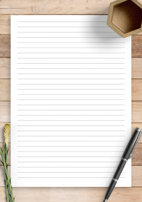 Detail Blank Lined Paper Template Nomer 15