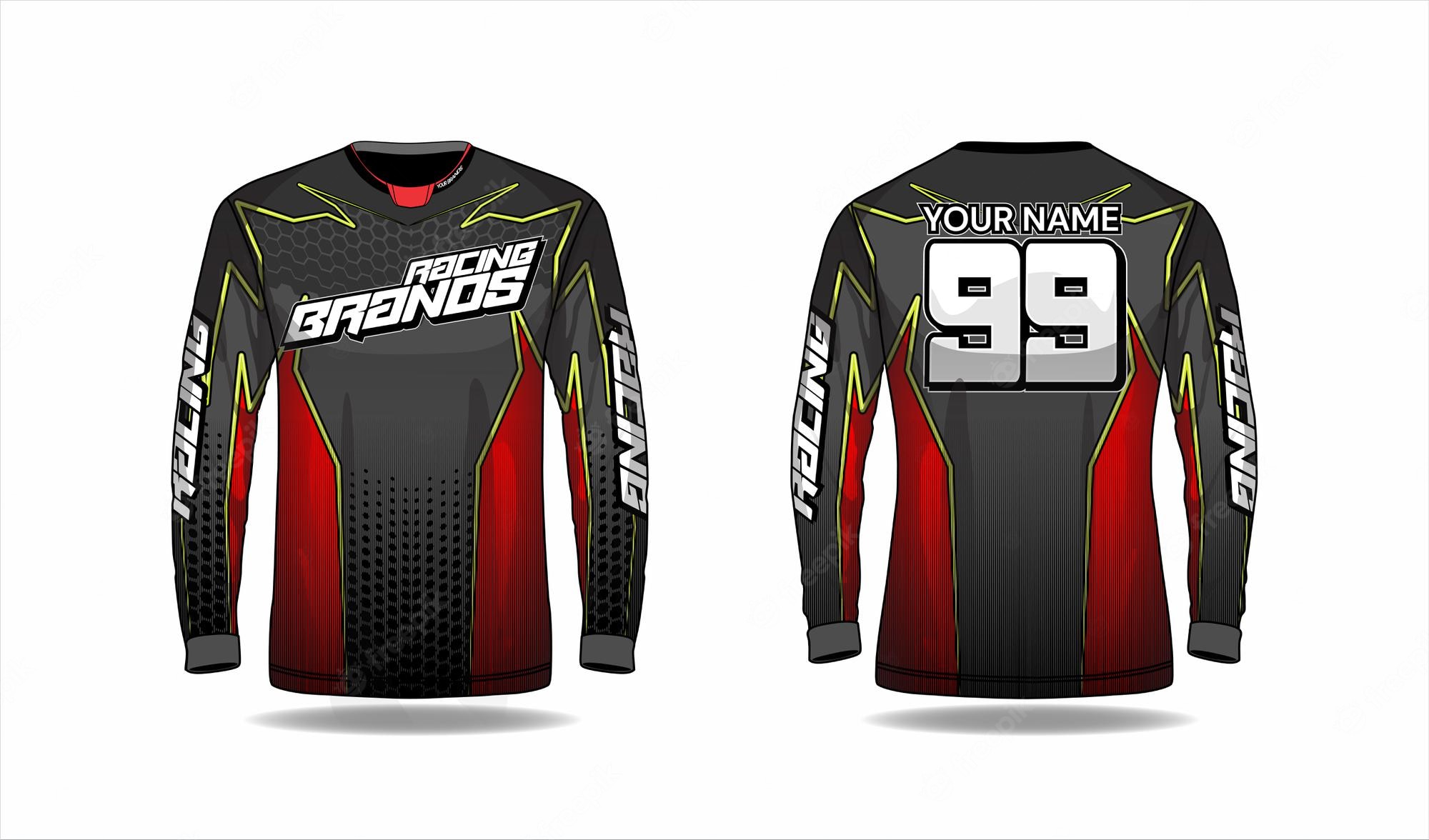 Detail Blank Motocross Jersey Template Nomer 18