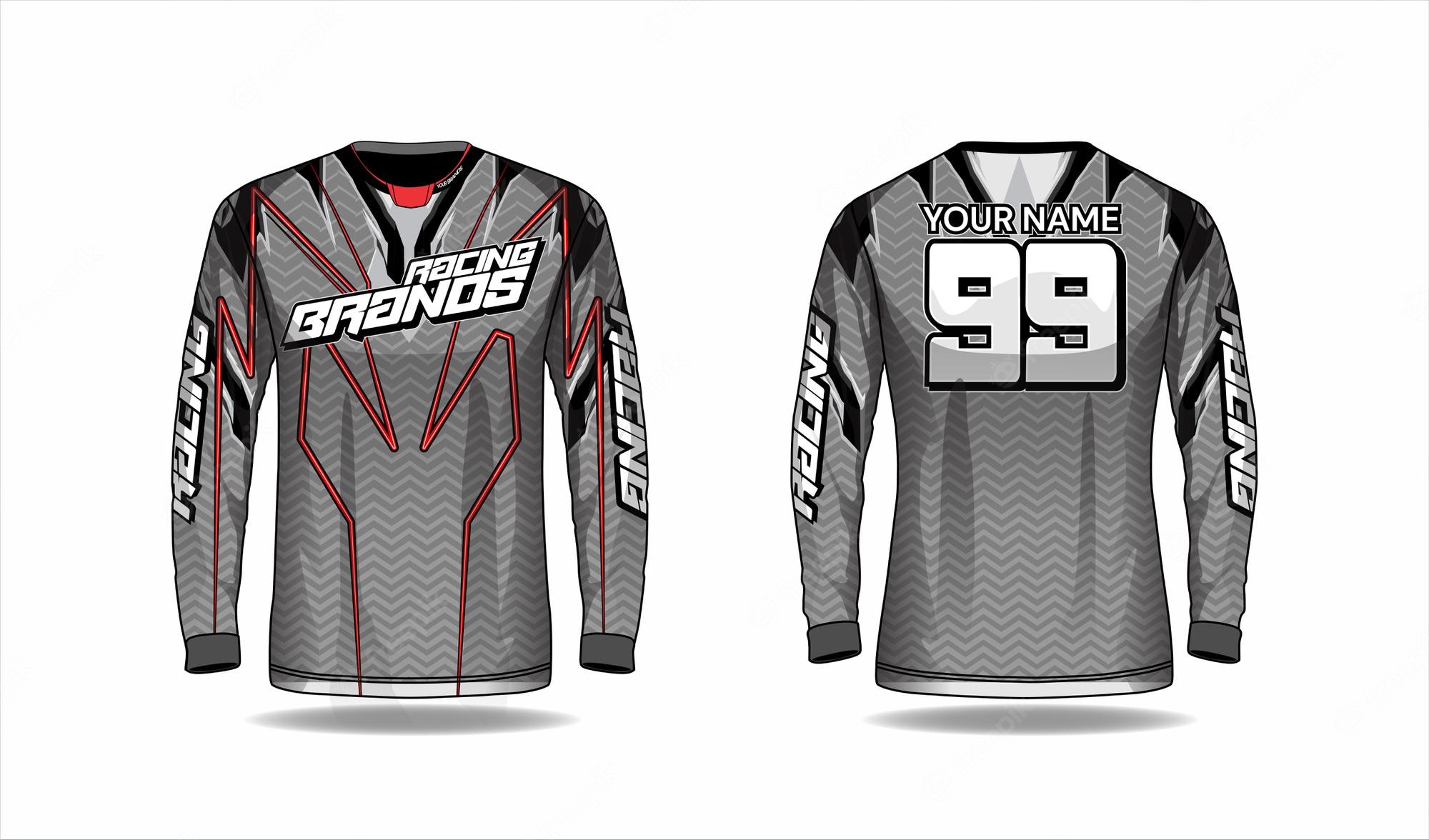 Detail Blank Motocross Jersey Template Nomer 24