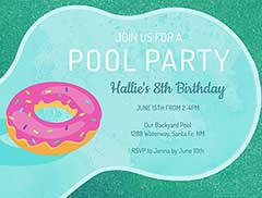 Detail Blank Pool Party Invitation Template Nomer 9