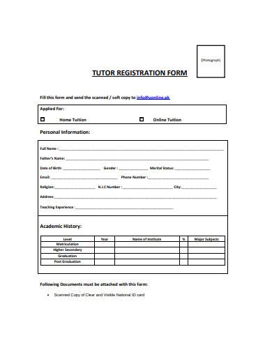 Detail Blank Registration Form Template Nomer 21