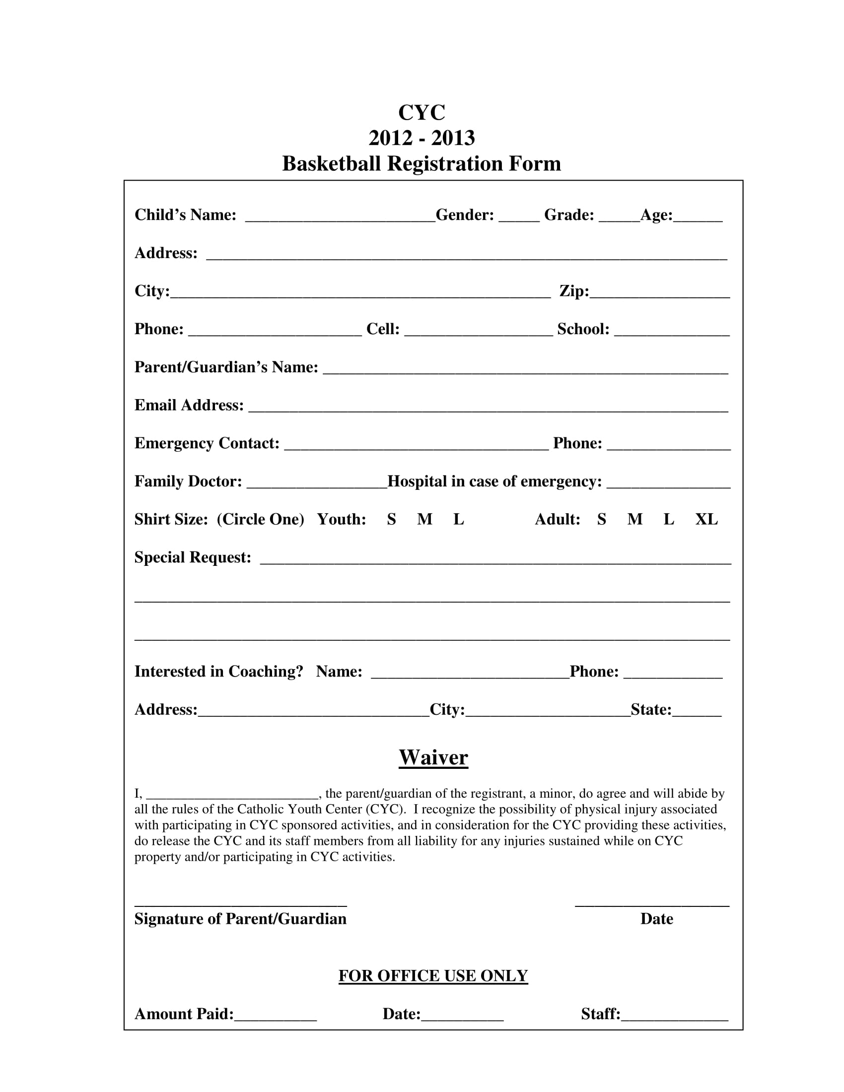 Detail Blank Registration Form Template Nomer 32
