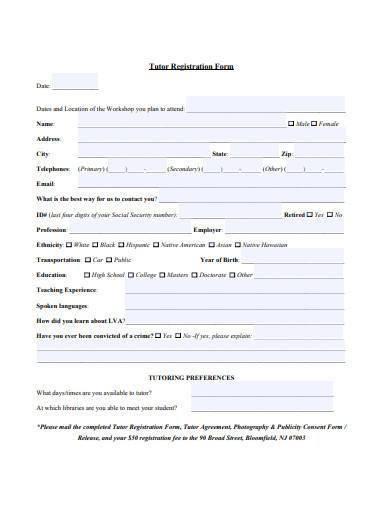 Detail Blank Registration Form Template Nomer 52