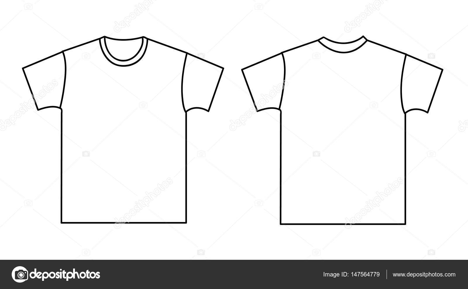 Detail Blank T Shirt Front And Back Template Nomer 11