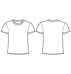 Detail Blank T Shirt Front And Back Template Nomer 13