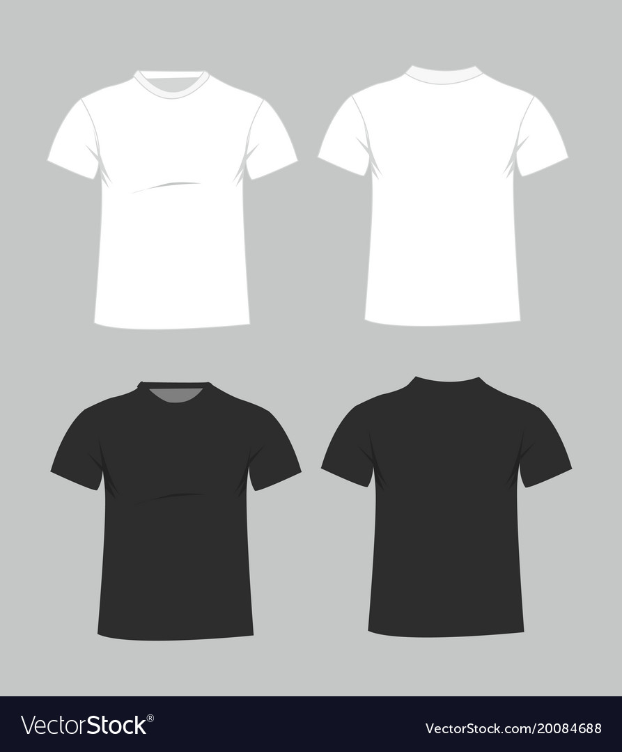 Detail Blank T Shirt Front And Back Template Nomer 3