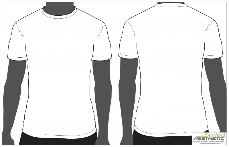 Detail Blank T Shirt Front And Back Template Nomer 5