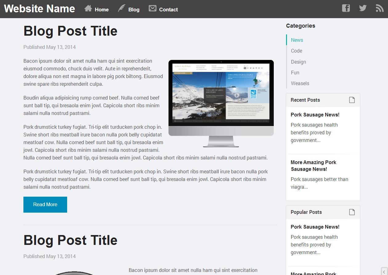 Detail Blog Html Template Nomer 6