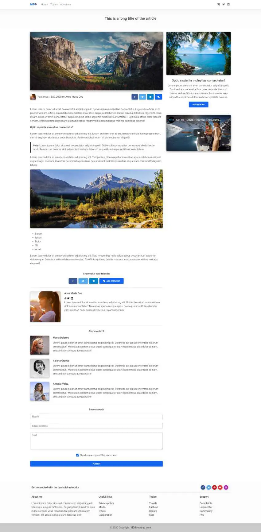 Detail Blogger Material Design Template Nomer 20