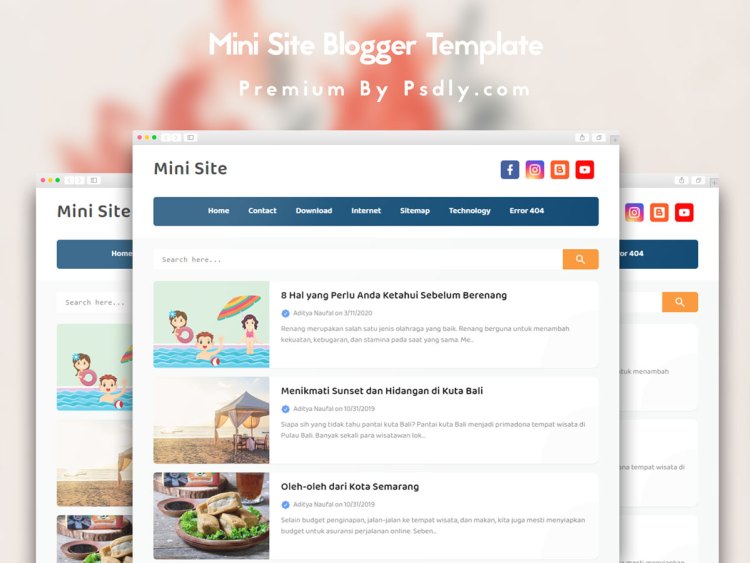 Detail Blogger Template 2019 Nomer 55