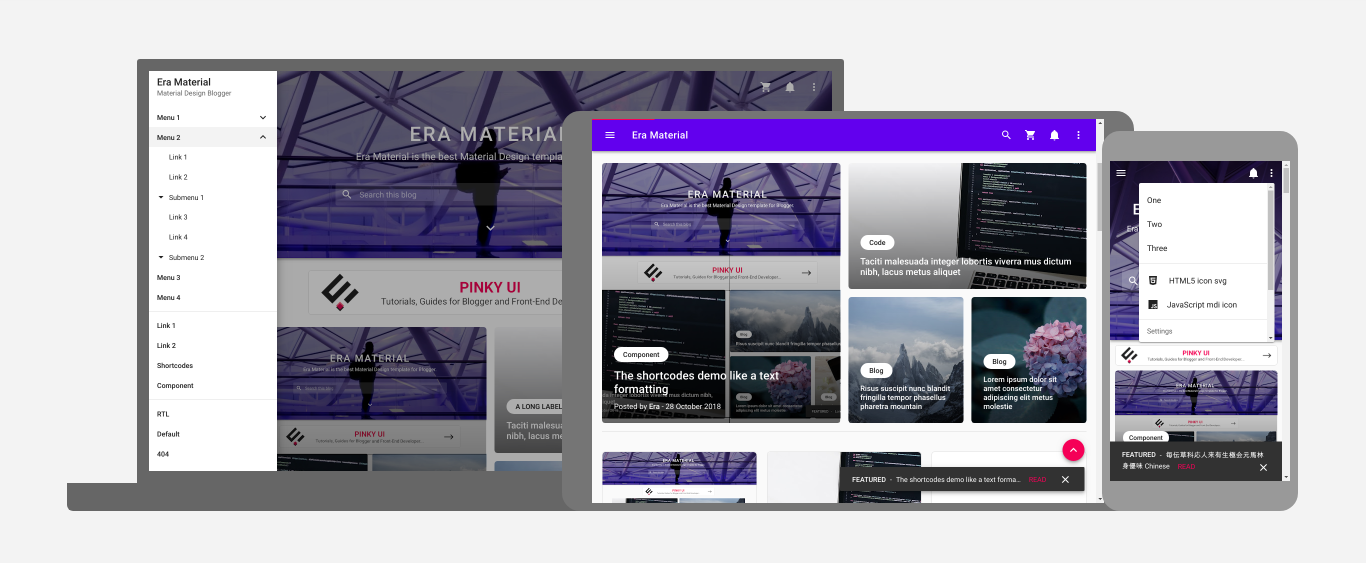 Blogger Template Material Design - KibrisPDR