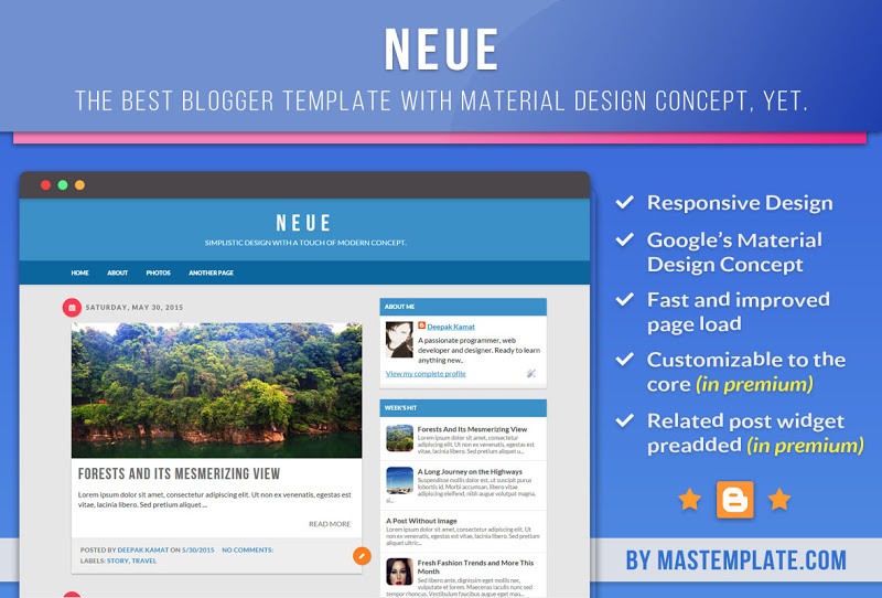 Detail Blogger Template Material Design Nomer 15