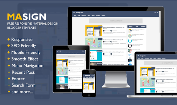 Detail Blogger Template Material Design Nomer 17