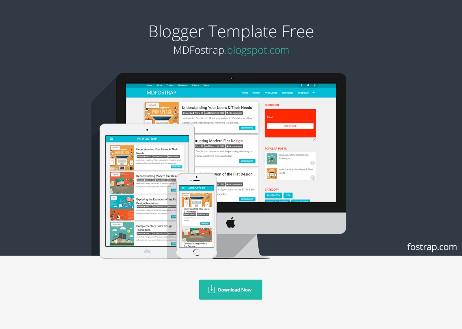 Detail Blogger Template Material Design Nomer 18