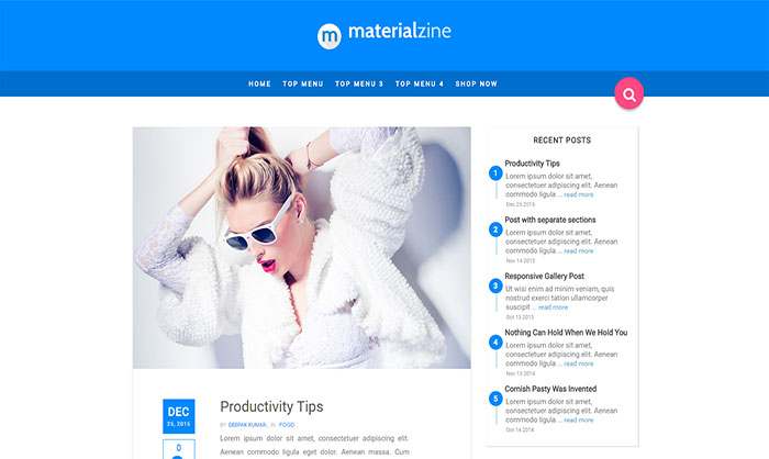 Detail Blogger Template Material Design Nomer 19
