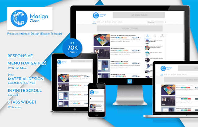 Detail Blogger Template Material Design Nomer 28