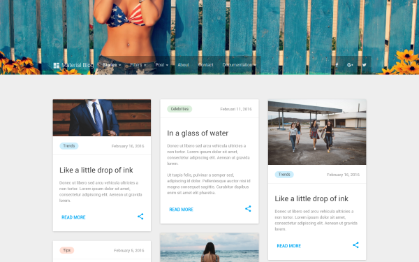 Detail Blogger Template Material Design Nomer 5