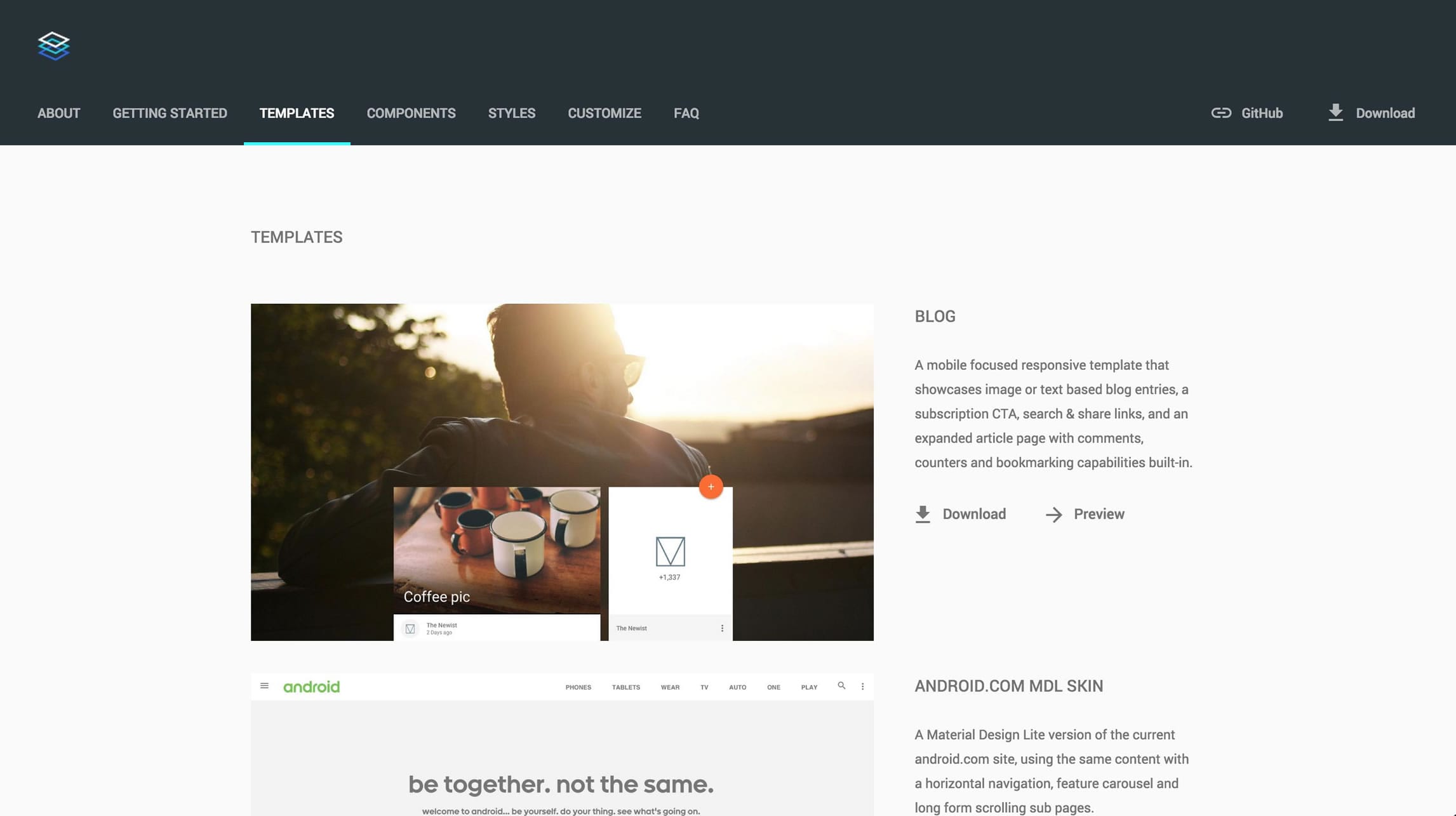 Detail Blogger Template Material Design Nomer 39