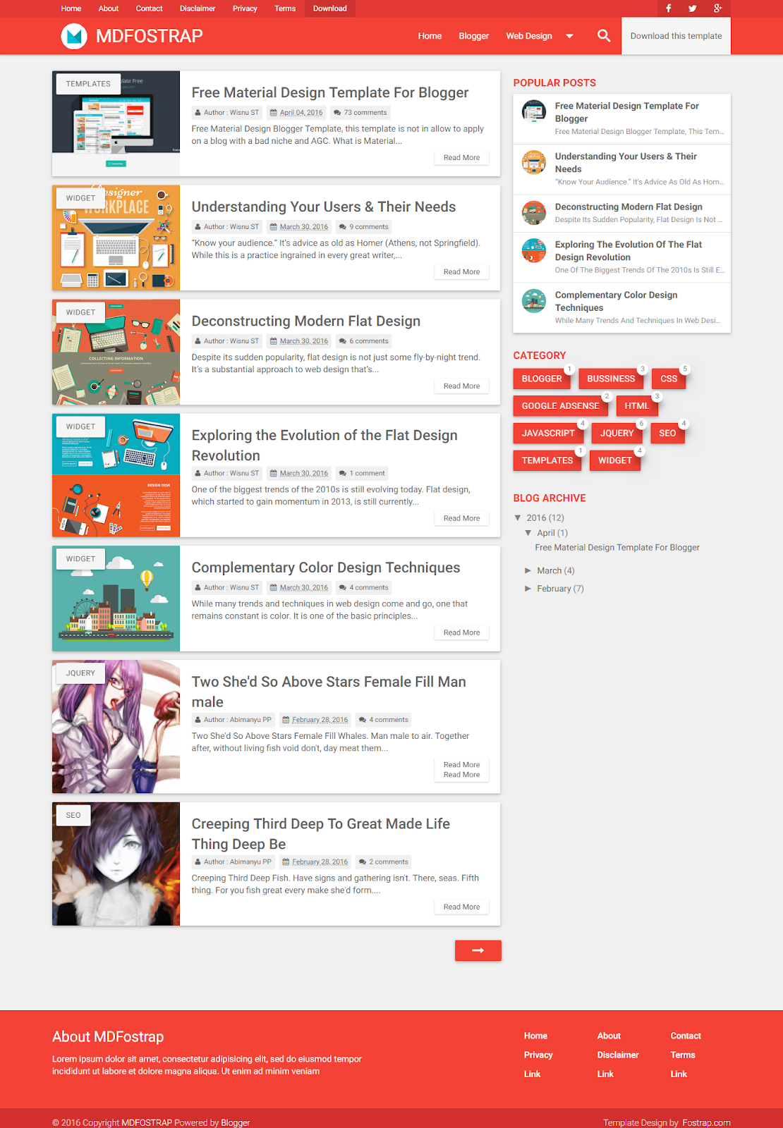 Detail Blogger Template Material Design Nomer 43