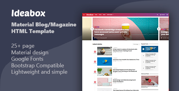 Detail Blogger Template Material Design Nomer 6