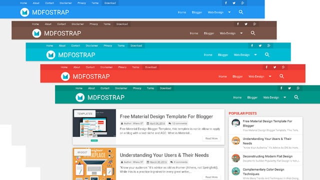 Detail Blogger Template Material Design Nomer 7