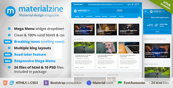 Detail Blogger Template Material Design Nomer 8