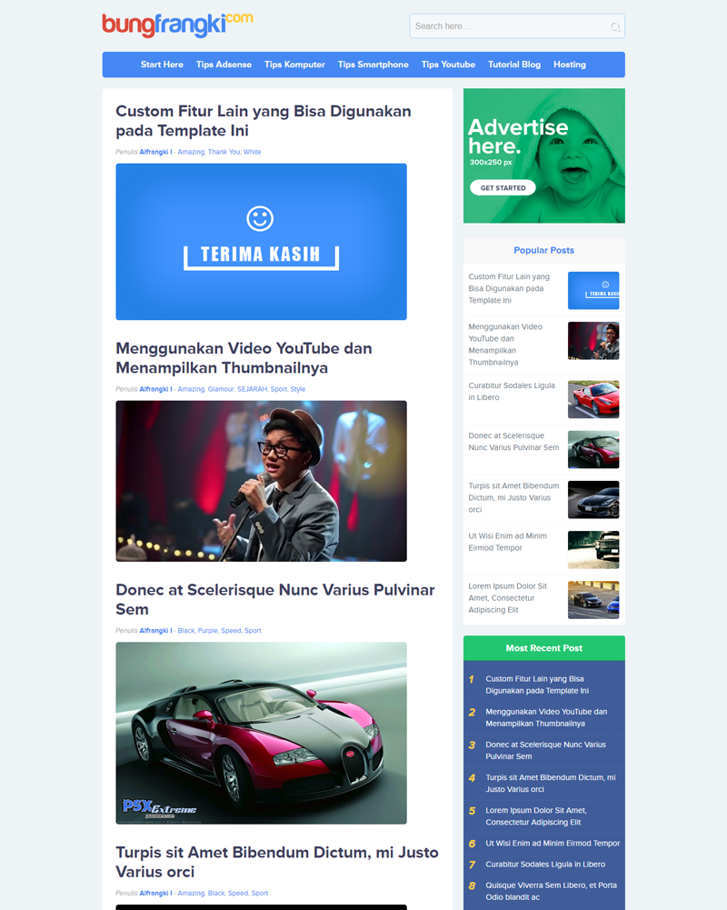 Detail Blogger Template Mobile Friendly Nomer 18