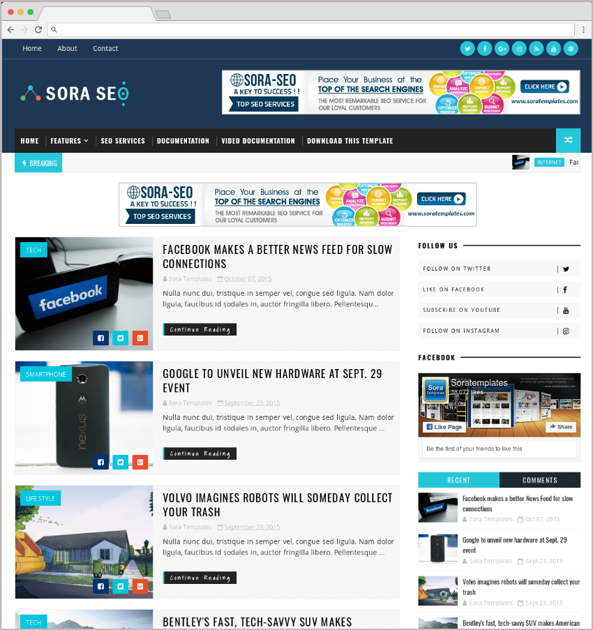 Detail Blogger Template Mobile Friendly Nomer 21