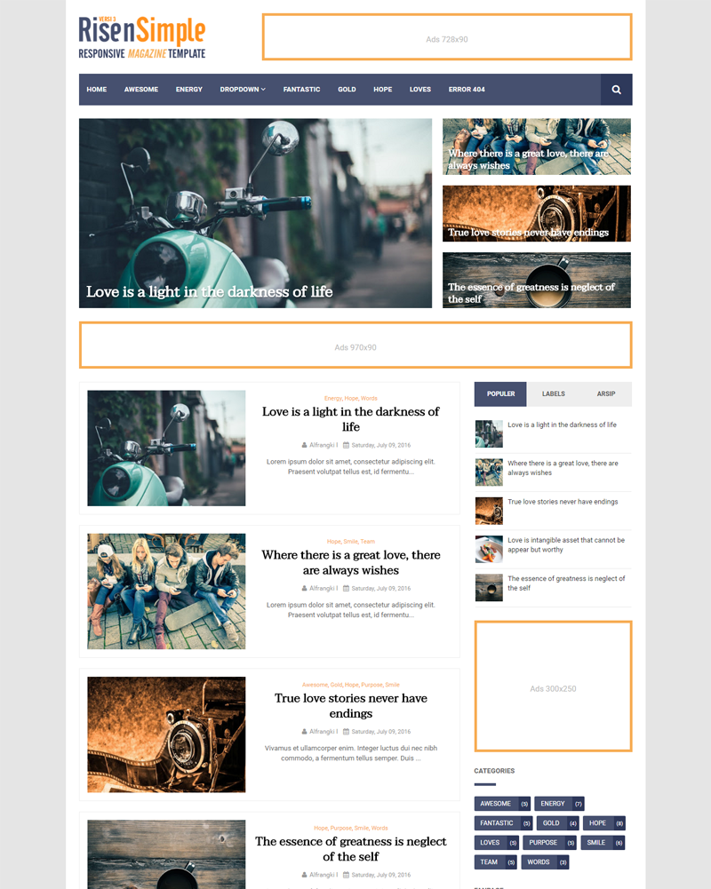 Detail Blogger Template Mobile Friendly Nomer 47