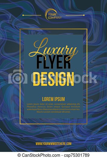 Detail Blue And Gold Flyer Template Nomer 18