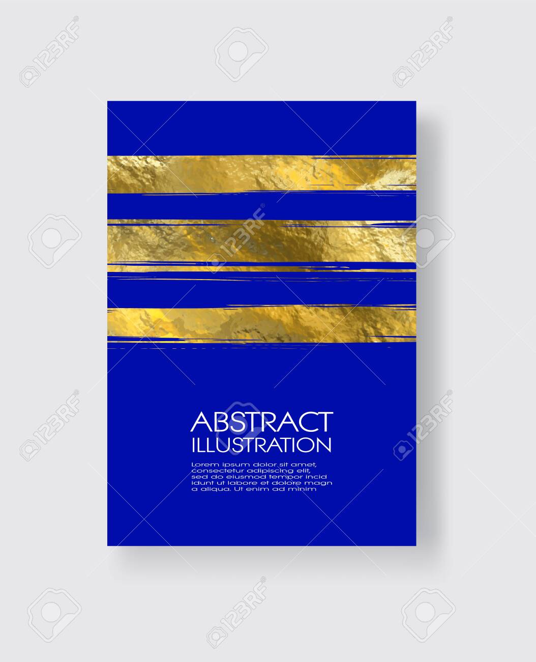 Detail Blue And Gold Flyer Template Nomer 3