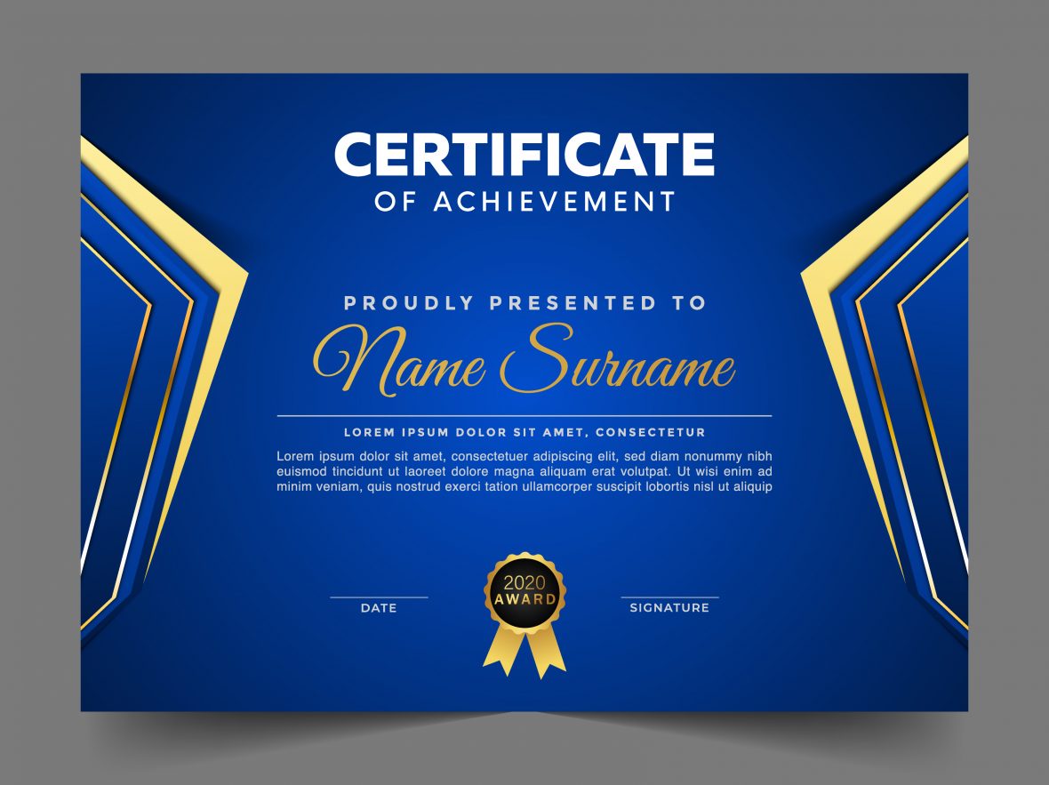 Detail Blue And Gold Flyer Template Nomer 52