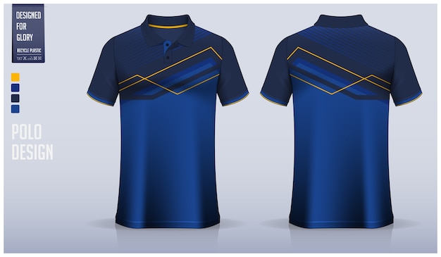 Detail Blue Polo Shirt Template Nomer 11