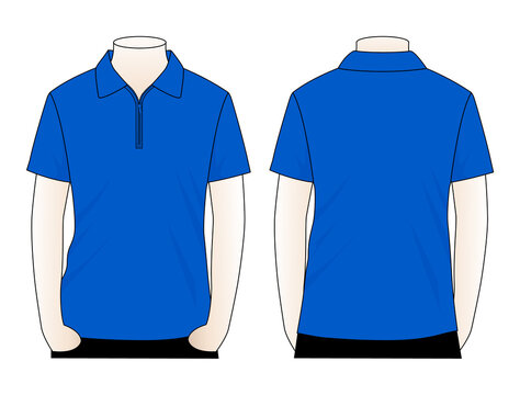 Detail Blue Polo Shirt Template Nomer 21