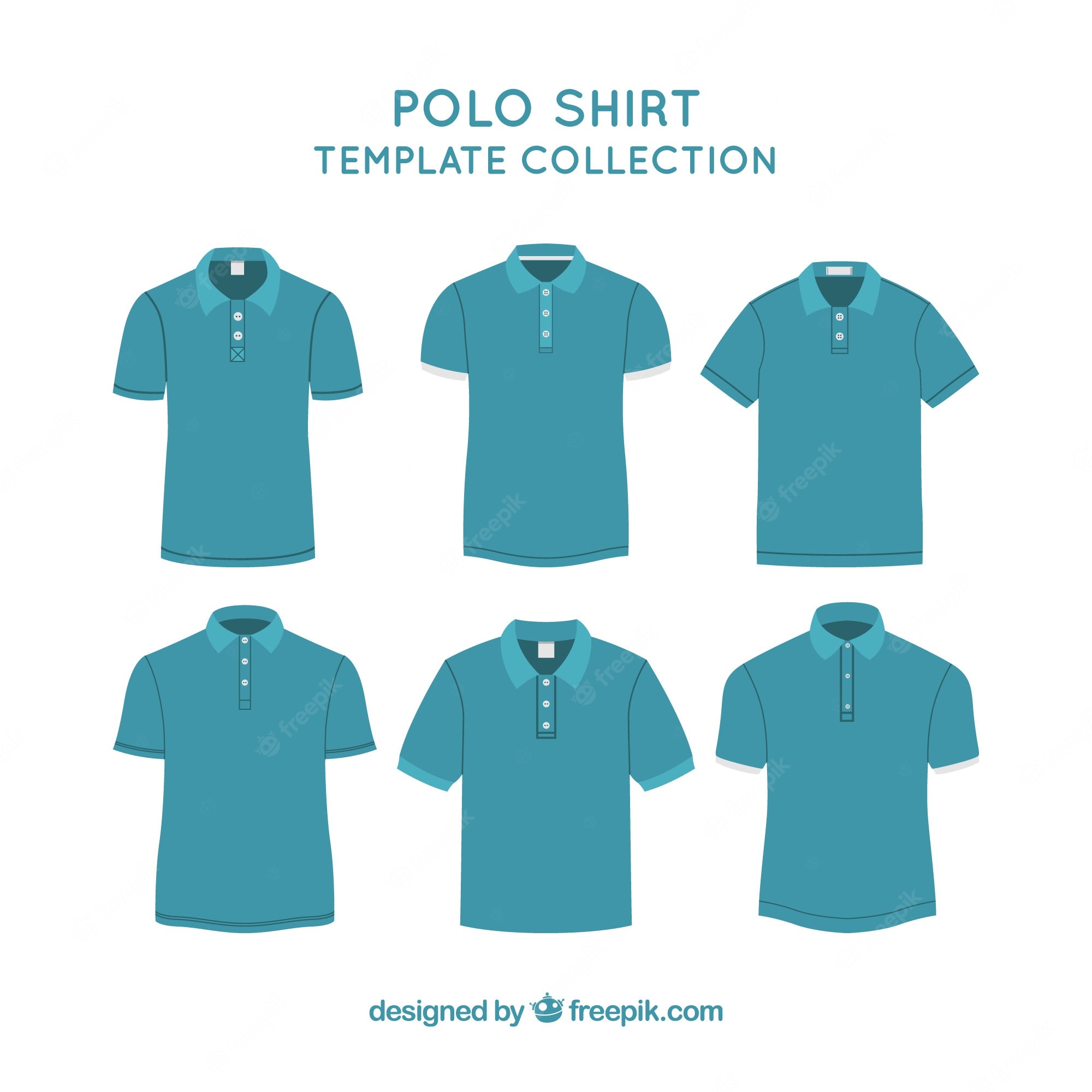 Detail Blue Polo Shirt Template Nomer 48