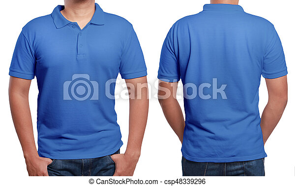 Detail Blue Polo Shirt Template Nomer 6