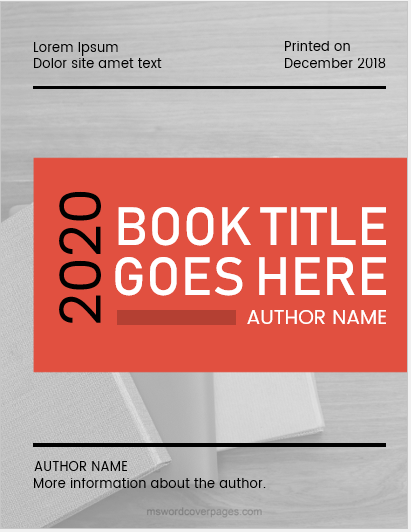 Detail Book Cover Page Template Nomer 5