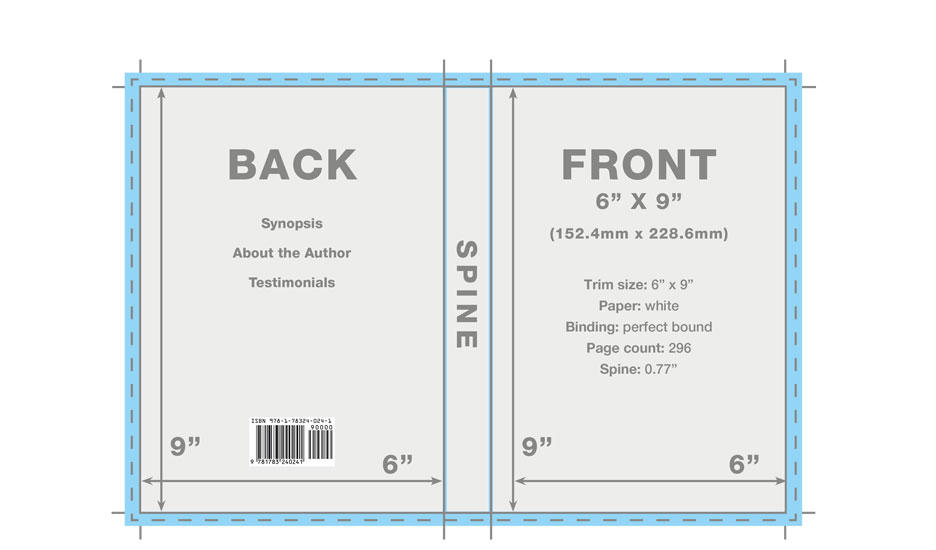 Detail Book Cover Spine And Back Template Nomer 3