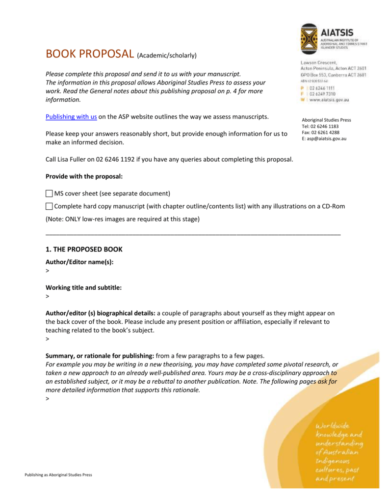 Detail Book Proposal Template Nomer 14