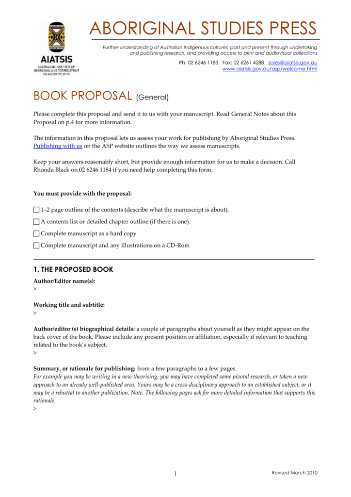 Detail Book Proposal Template Nomer 23
