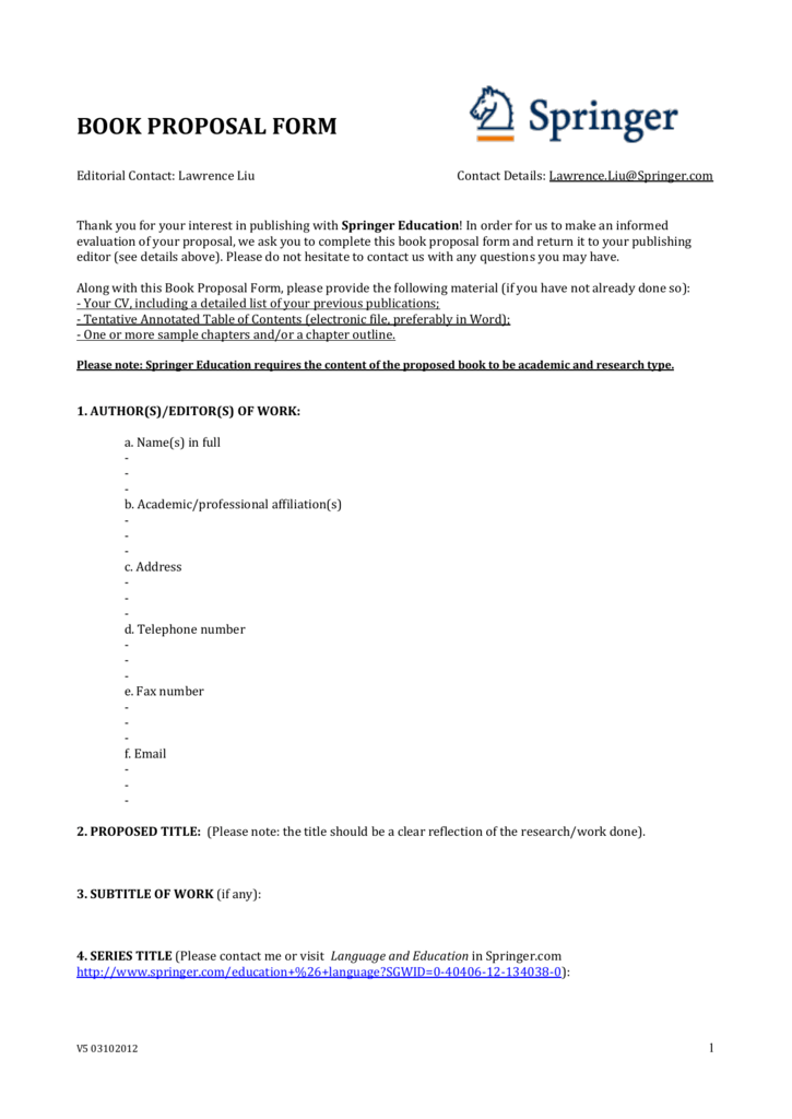 Detail Book Proposal Template Nomer 46
