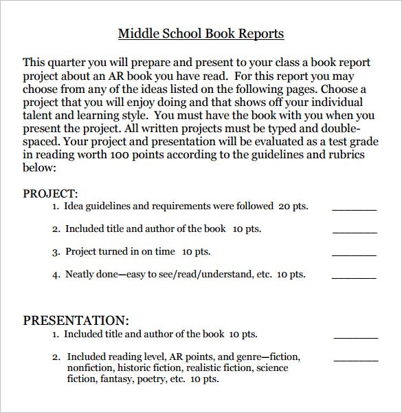 Detail Book Report Template 7th Grade Nomer 41