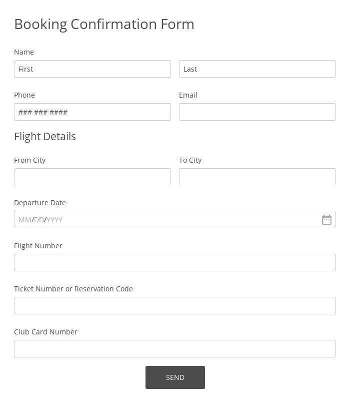 Detail Booking Form Design Template Nomer 4