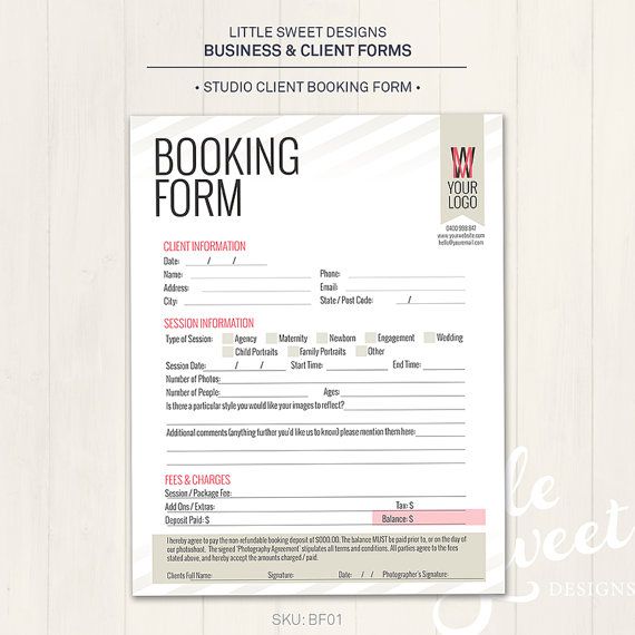 Detail Booking Form Design Template Nomer 8